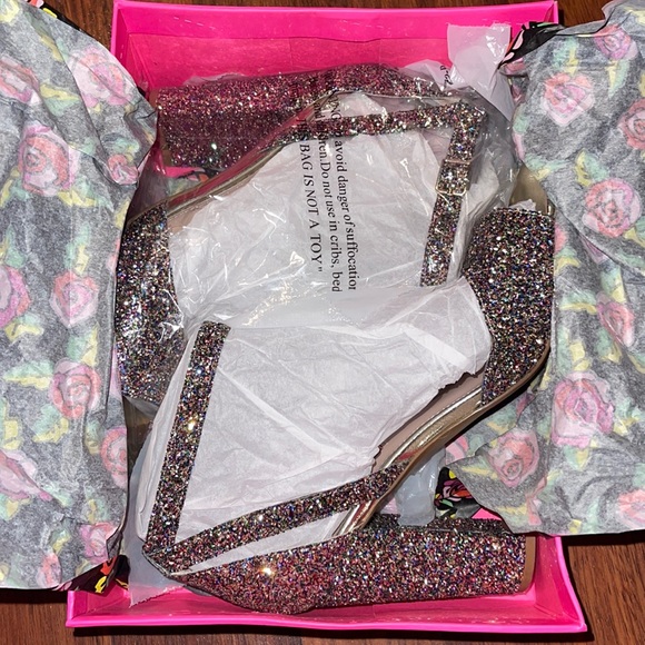 Betsey Johnson Shoes - Betsy Johnson Glissten Rainbow Glitter Sandal